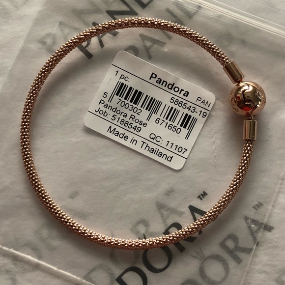 NEW Pandora Rose Gold Mesh Bracelet - Picture 3 of 4